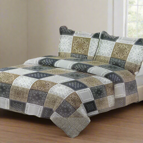 Printed 3-Piece Quilt Set